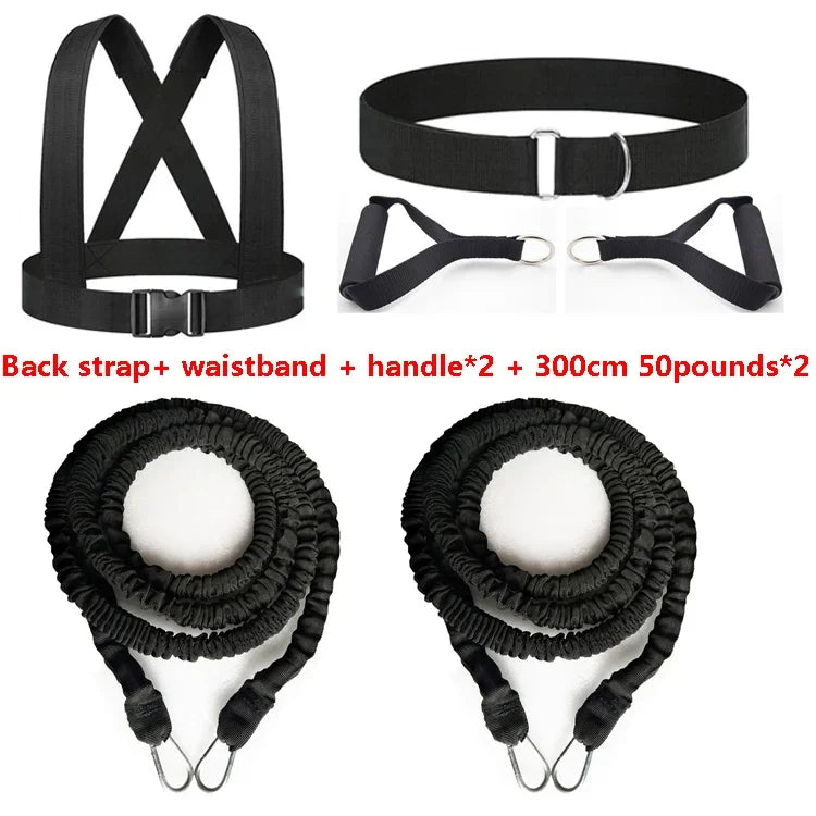 Running Sprint Dash Track and Field Pull Rope Resistance Bands for Football Basketball Powerful Strength Explosive Force