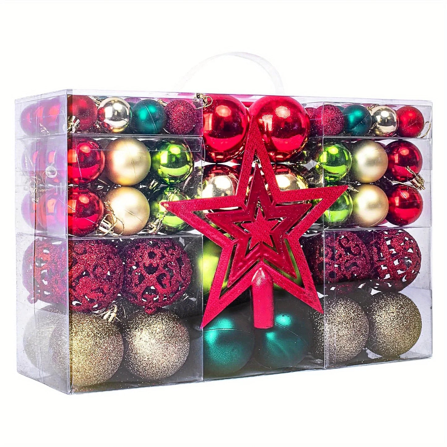 Holiday Ornament Set for Christmas Tree – 101-Piece Shatterproof Decor