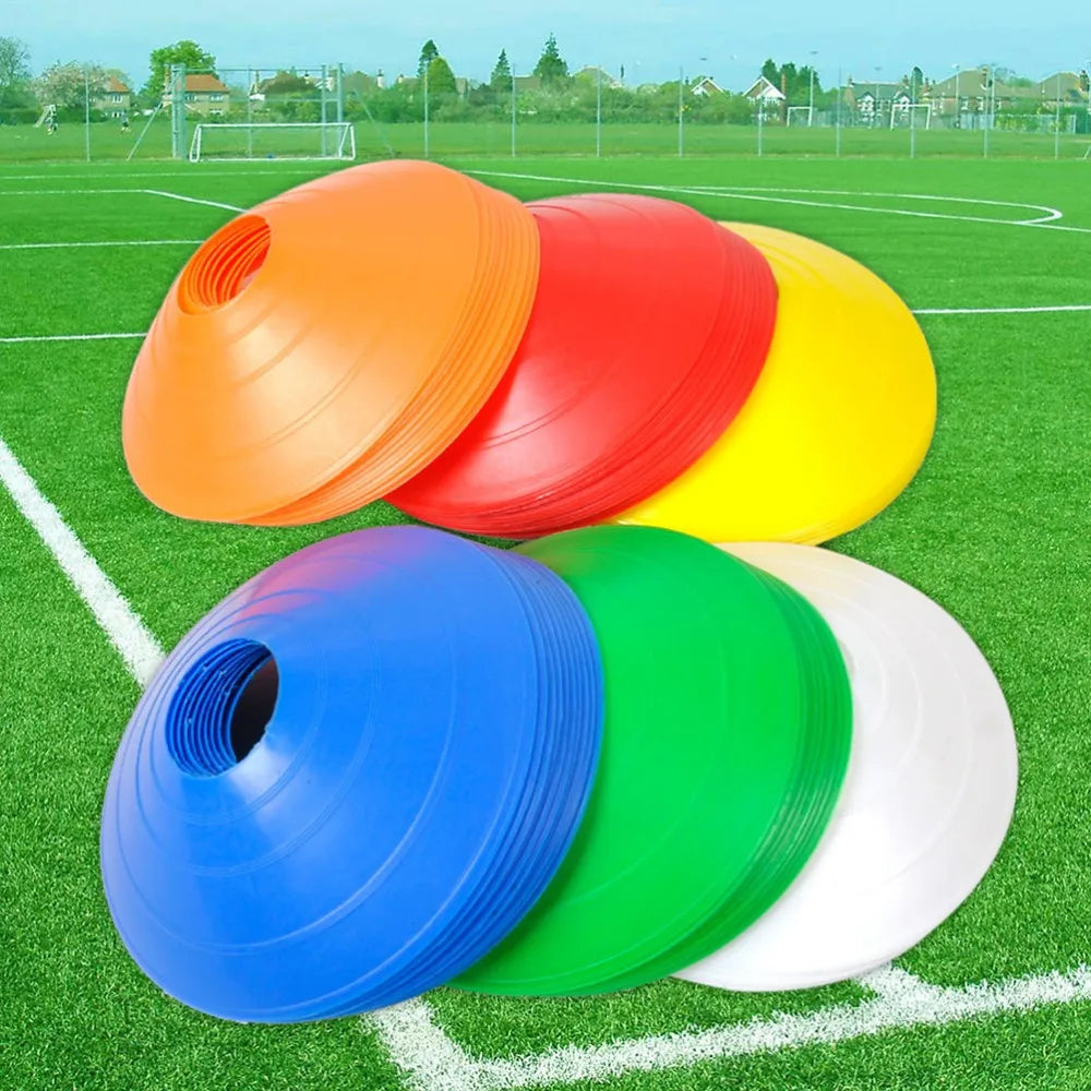 10PCS PVC New Sport Football Soccer Rugby Speed Training Disc Cone Cross Track Space Marker Outdoor Sports Cross Speed Training