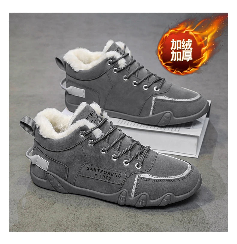 Men's Lace-Up Running Shoes, Casual Sneakers, Rubber Outsole, PU Insole