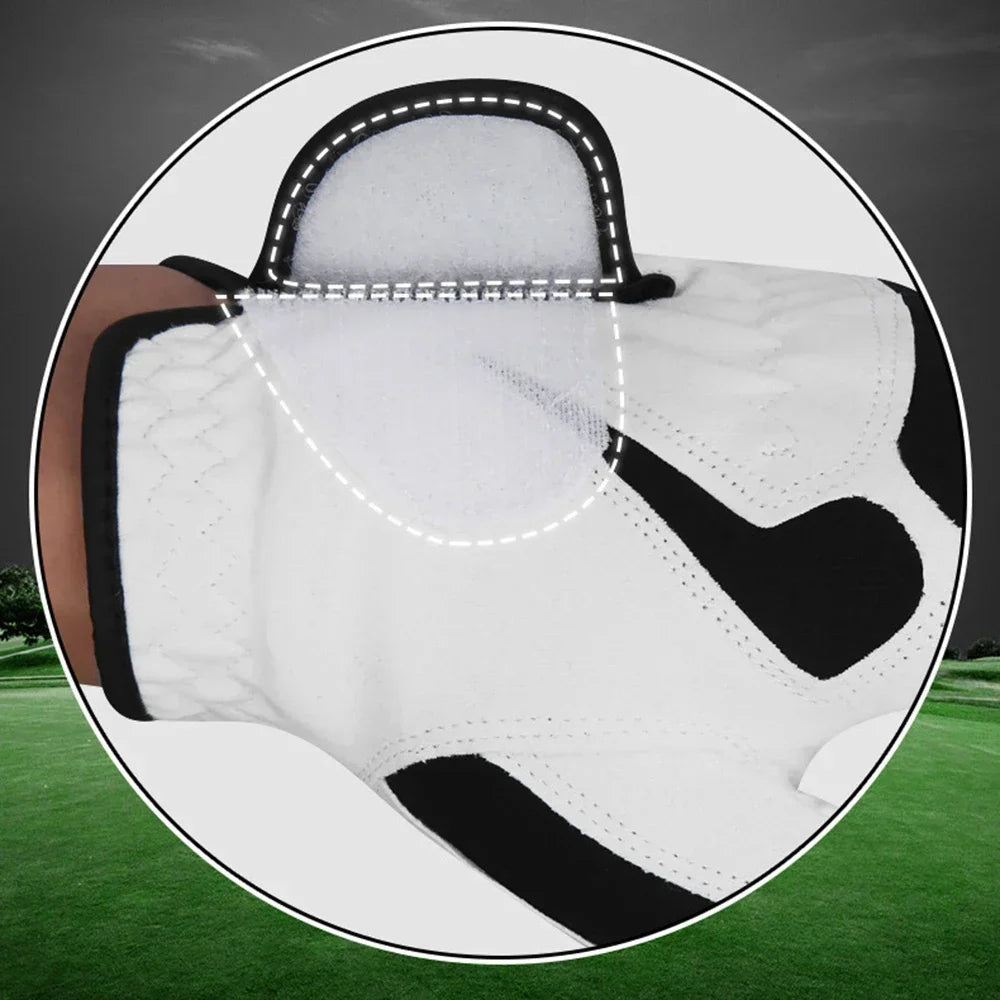 PGM Golf Gloves,Men's Left/Right Hand Anti-slip Particles Wear-resistant Gloves,Microfiber Cloth Golf Gloves ST017