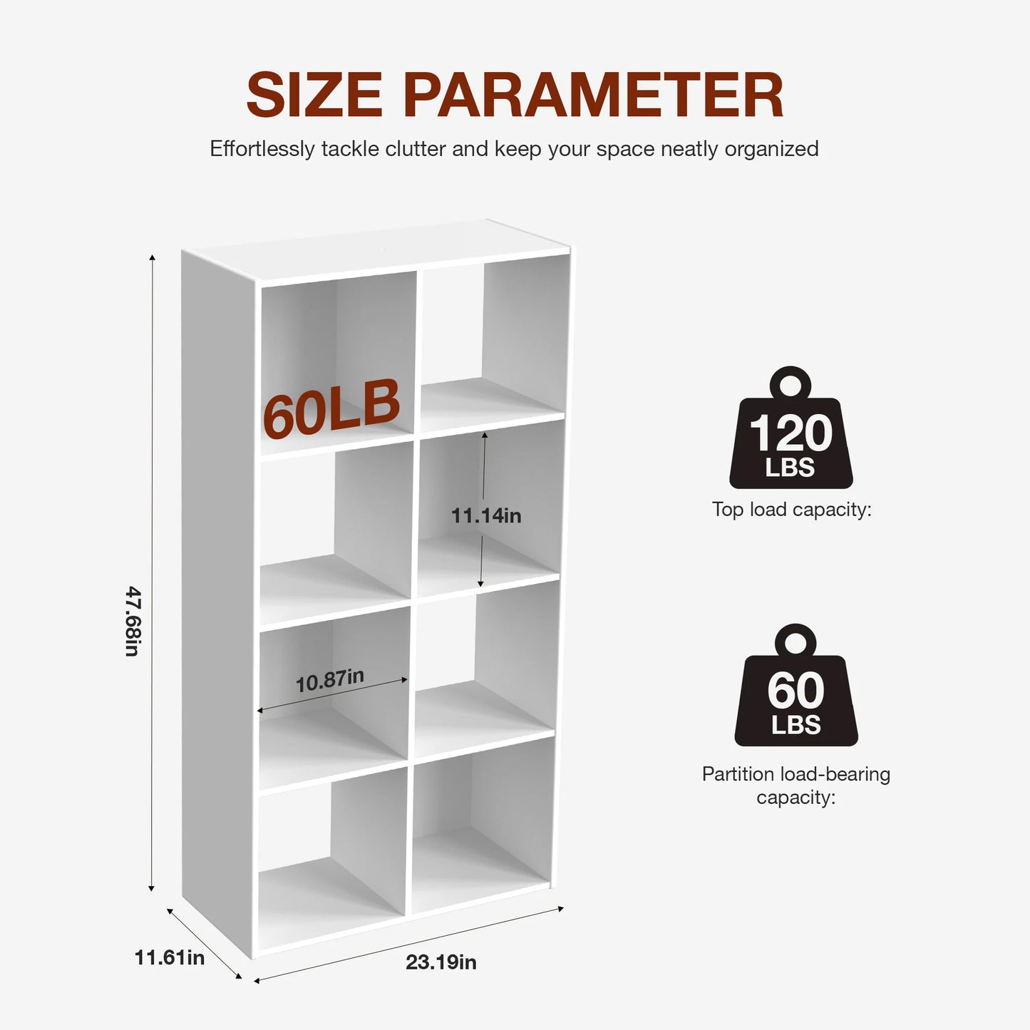 JHK 9 Cube Storage Organizer Wooden Shelf Bookcase Open Bookshelf for Living Room and Home Office Display Storage Bookcase