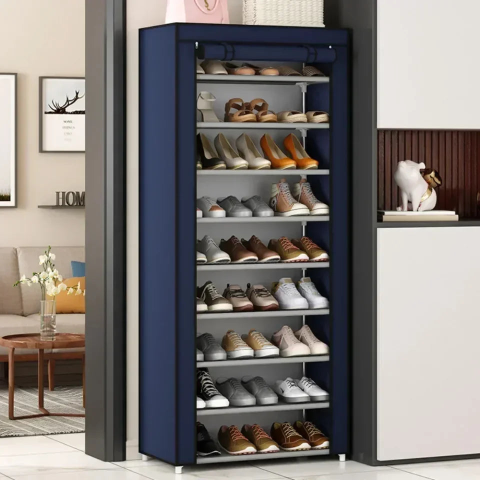 Dustproof Shoe Cabinet Economical Shoe Cabinet/simple Shoe Cabinet Entrance/space Saving Shoe Rack/storage Rack with Curtains