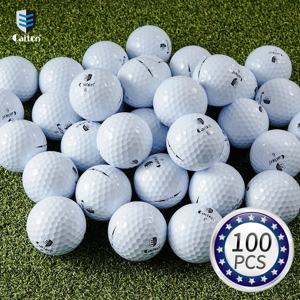 Caiton 100pcs 3-Layer Golf Balls - High Performance, Long Distance, Spin Control, Durable, High Accuracy - Training & All Levels