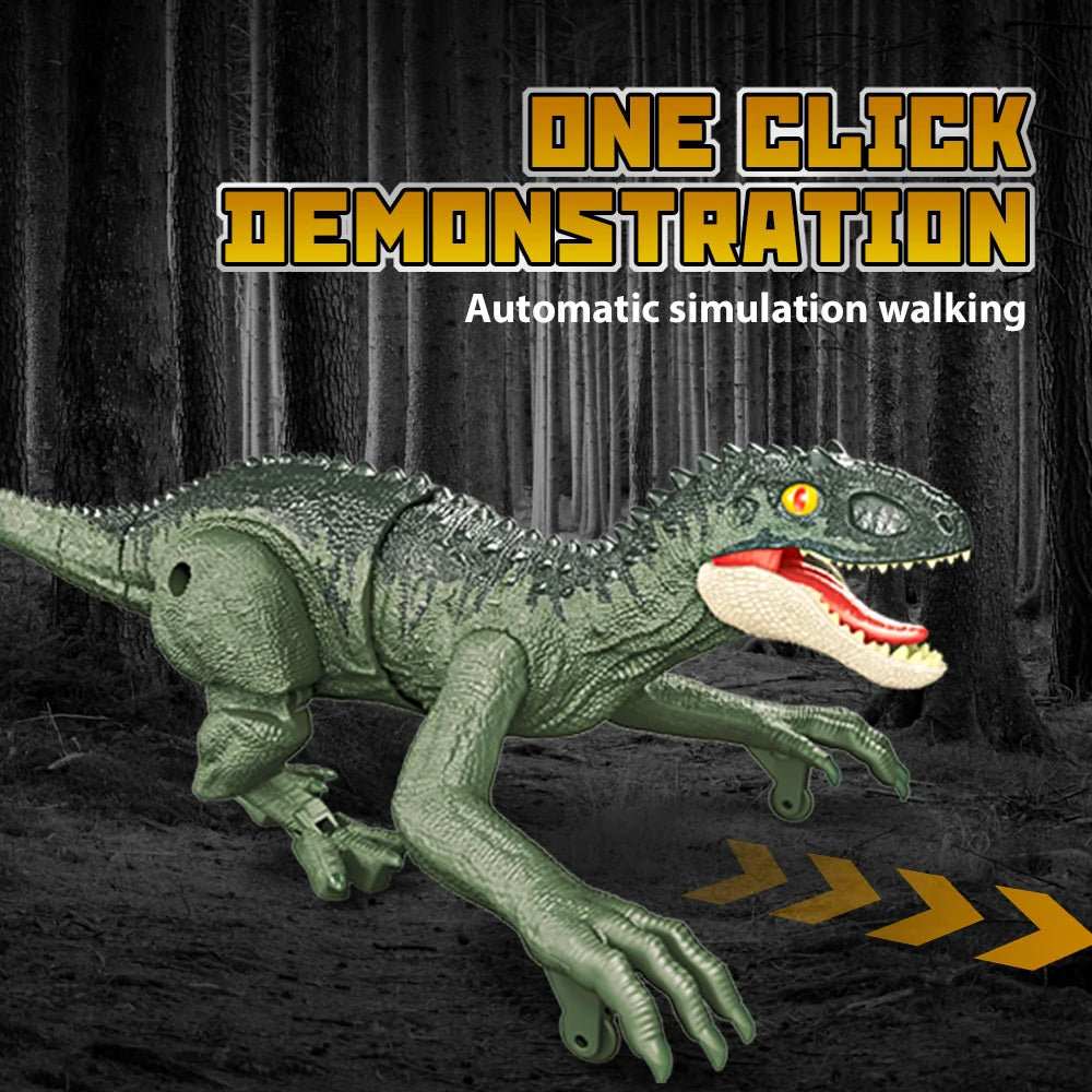 2.4GHz Remote Control Dinosaur Robot Walking And Roaring Mini Dinosaur Light And Sound Ideal Children's Birthday Christmas Gift