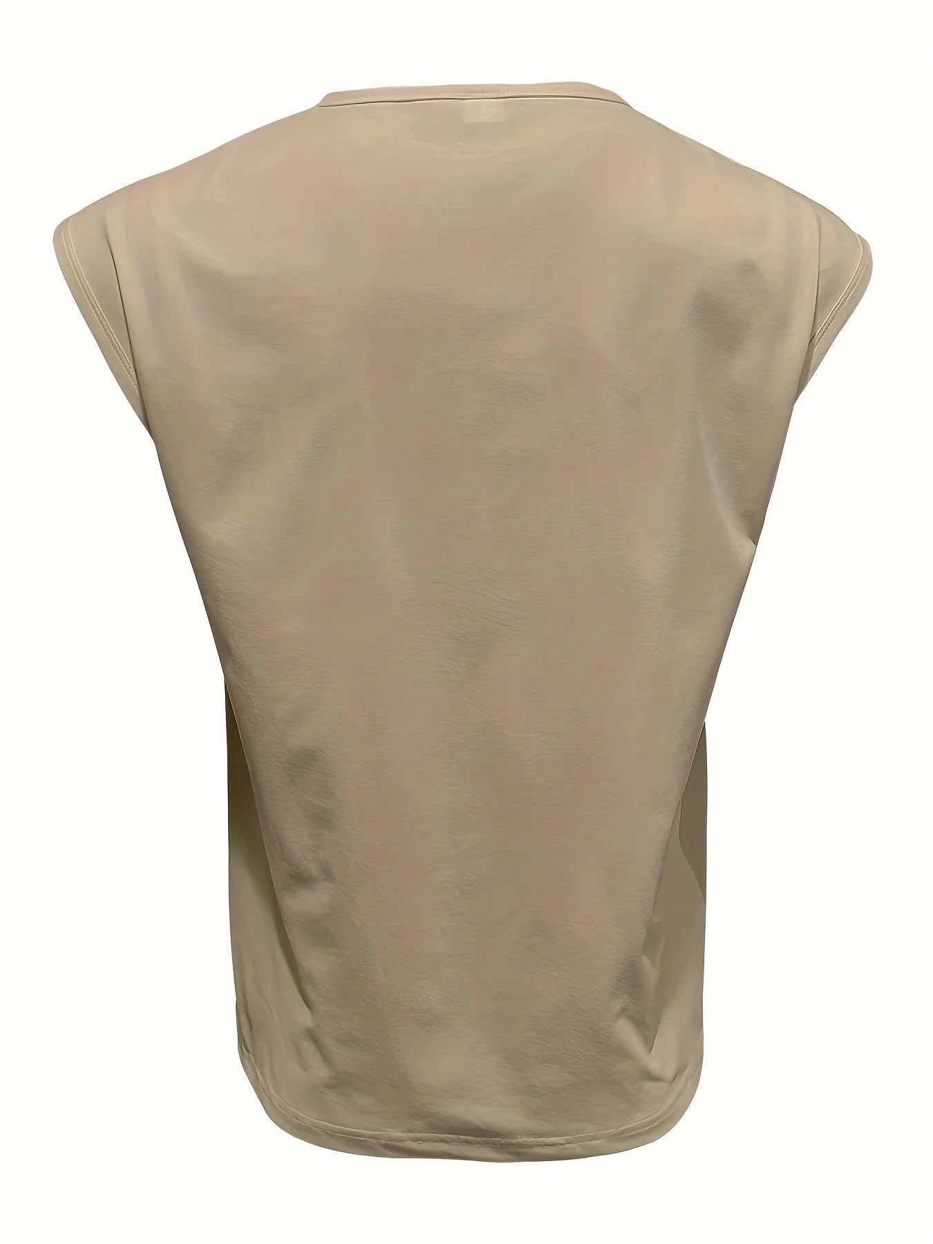 Men'S Summer Solid Color Sleeveless Tank Top Breathable Suitable for Casual Sports Versatile Style