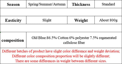 Men's Wide Leg Denim Jeans Casual Vintage Washed Old Blue