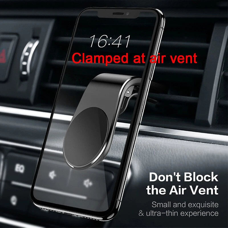 360° Magnetic Car Phone Holder Metal Air Vent Mount Stand For Xiaomi Samsung Huawei iPhone 16 15 14 13 GPS Mobile Phone Holder