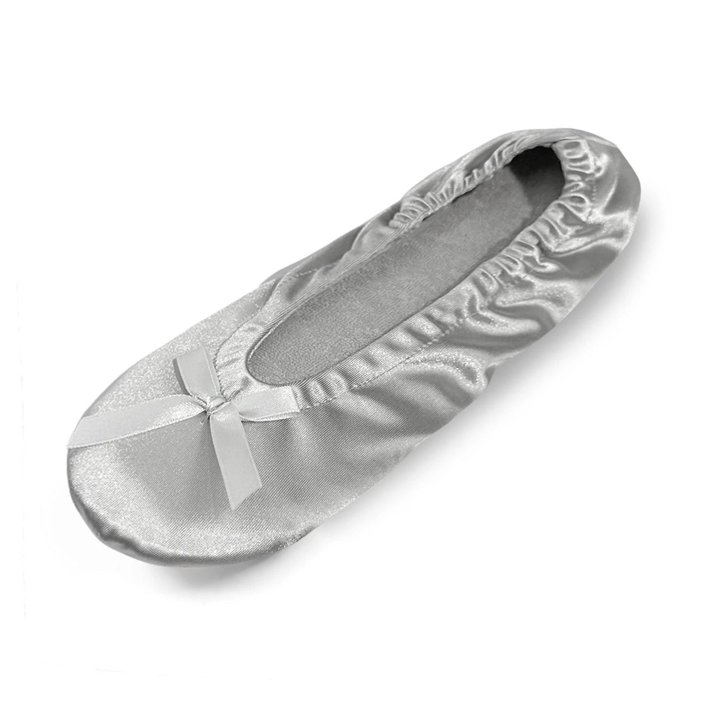 Women's Elegant Ballerina Flats, Lightweight Cozy Indoor Home House Ballet Flats, With Soft Foam Shoe-Insole & Bowknot Decor