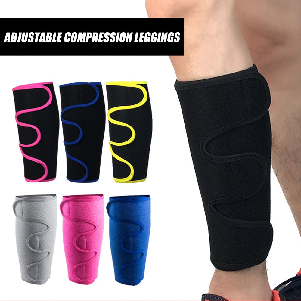 1PC Sport Shin Guard Crossfit Adjustable Calf Compression Sleeve Cycling Football Basketball Weightlifting Calf Support Brace