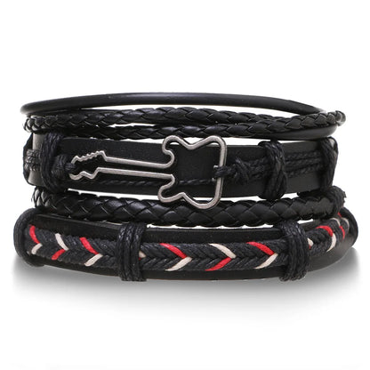 4-Piece Braided Wristband Set