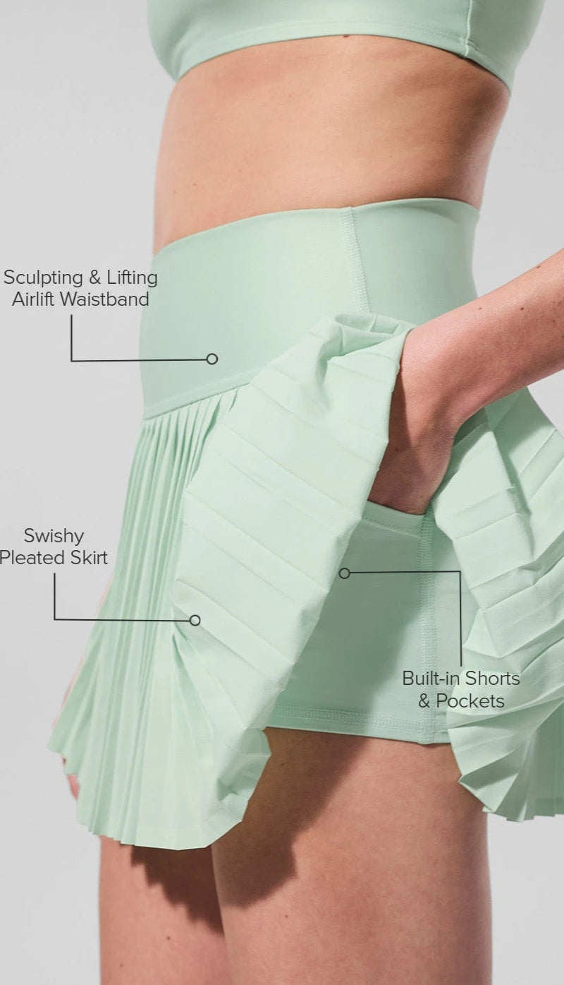 High Waist Women Tennis Pleated Skirt with Inner Lining High Waist Double Layer Design Sport Sexy Fitness Yoga Shorts Dancing