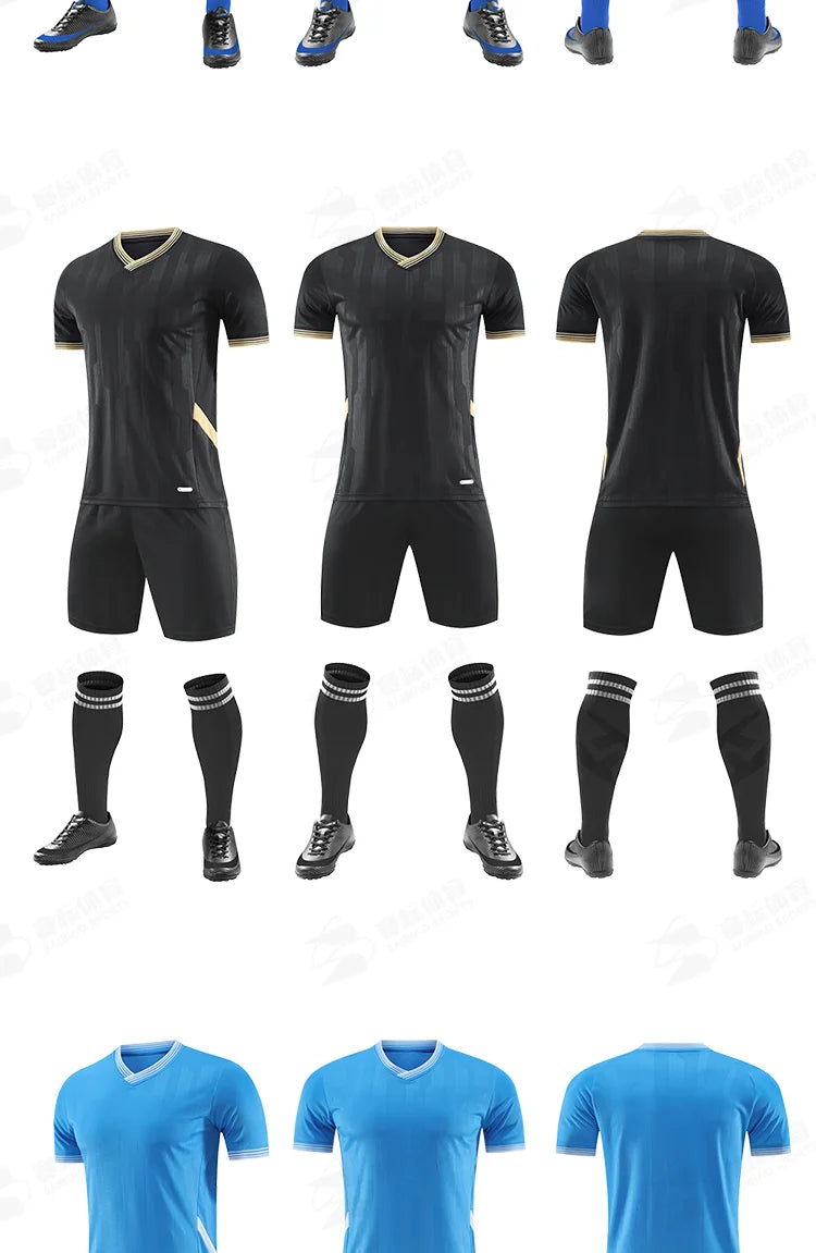 Adult Kids Personalize Football Jerseys Soccer Uniform MAN Women Team Training Quick-Drying Sportswear  Futsal Tracksuit Outfit