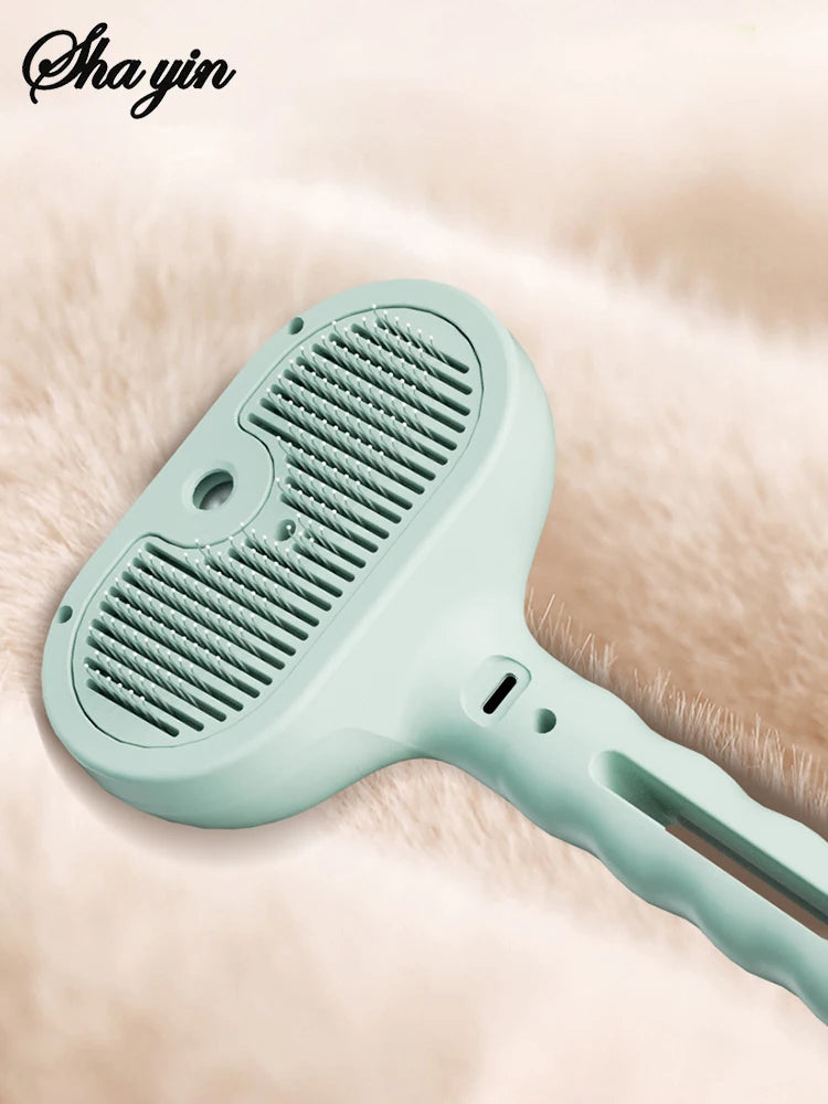 Unique Cat Steam Brush for Hair Removal and Grooming