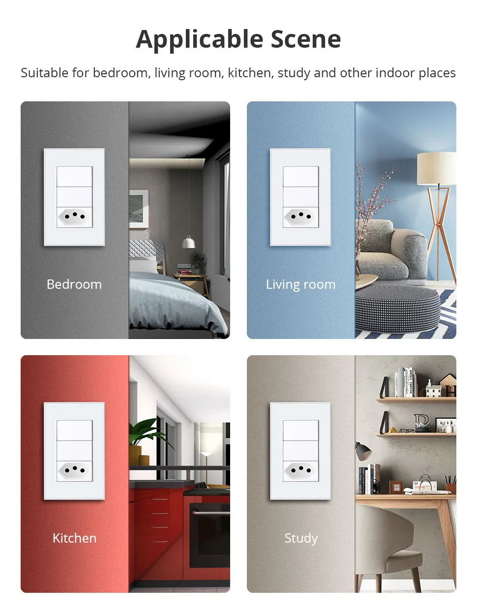 Zemismart Zigbee Smart Brazil Socket 10A 20A Outlets Work with Tuya Smart Life App Alexa Google Home Control