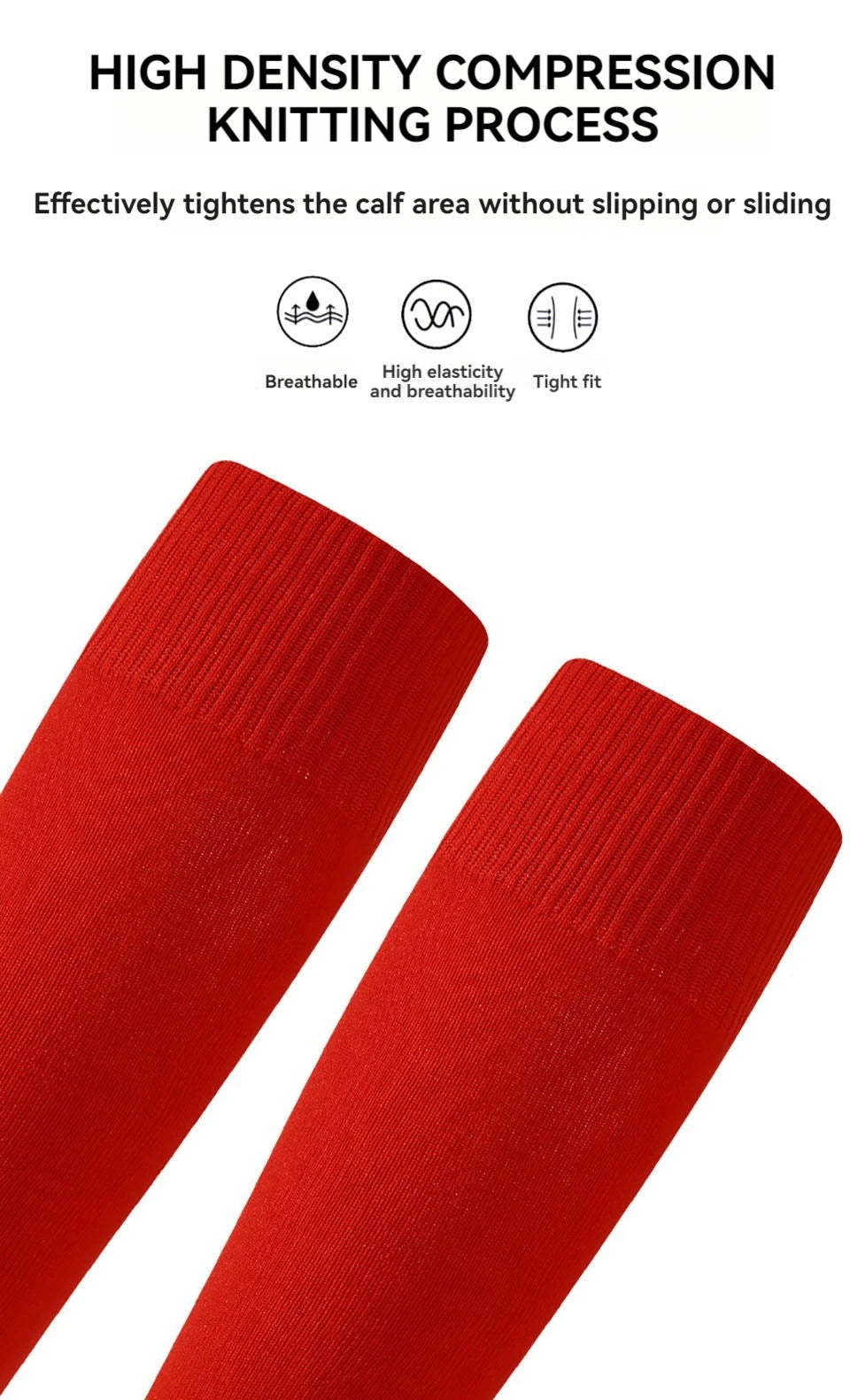 Loogdeel 1 Pair Breathable Calf Compression Sleeve Professional High-quality Soccer Socks For Running Football Basketball