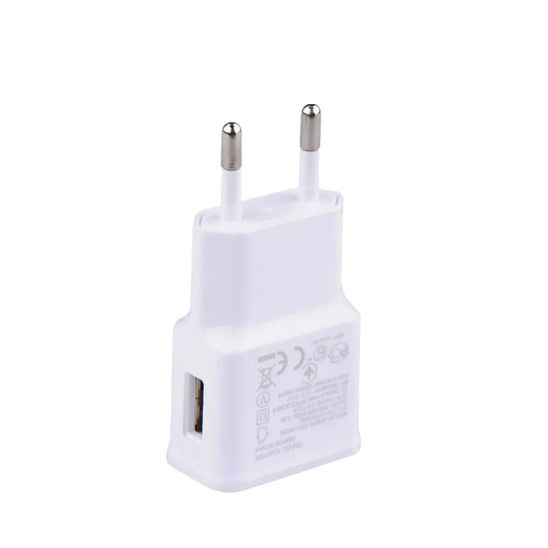 5V/2A Phone Charger for Samsung S6 S7 S8 S20 Note20 10 9 8 Dual USB Home Travel Wall Charger Mobile Phone Power Adapter EU Plug
