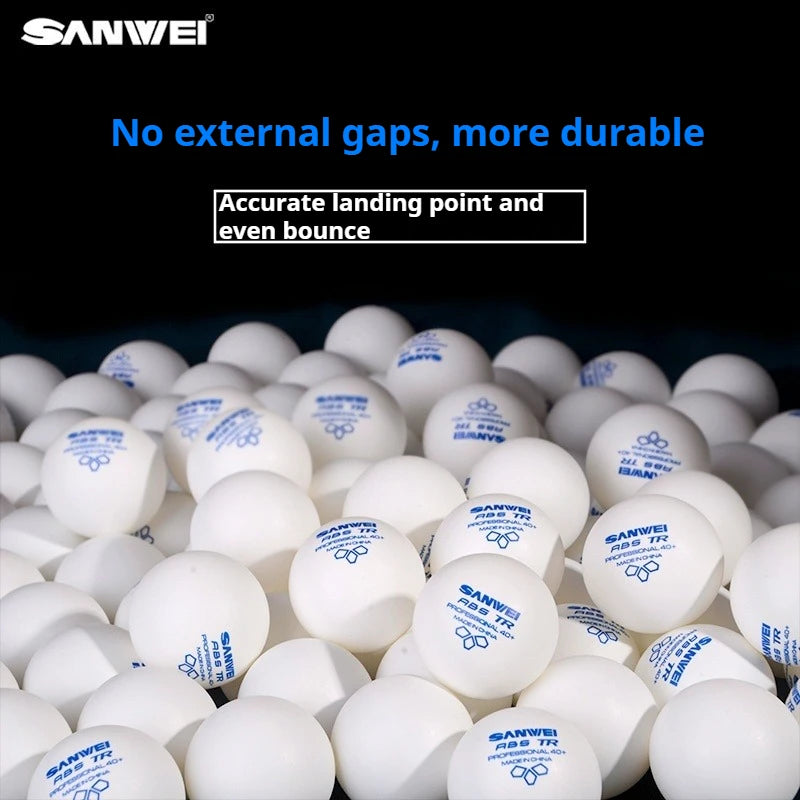 SANWEI TR 3 Star Table Tennis Balls 40+ ABS New Material with Seamed Durable Professional Ping Pong Balls for Training 50/100pcs