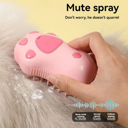 3-In-1 Electric Pet Grooming Brush With Steam Spray