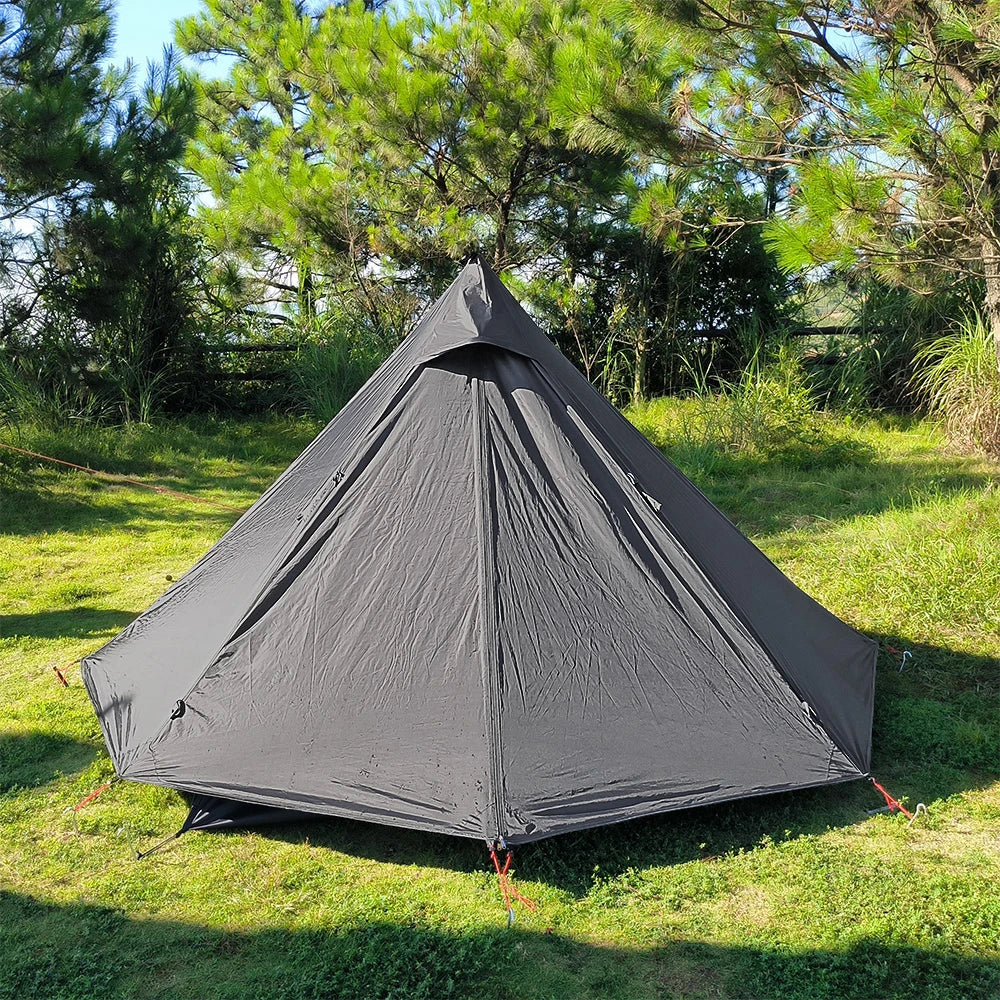 Hot Tent With Chimney Window Ultralight Double Layer Tipi Teepee 1 Person