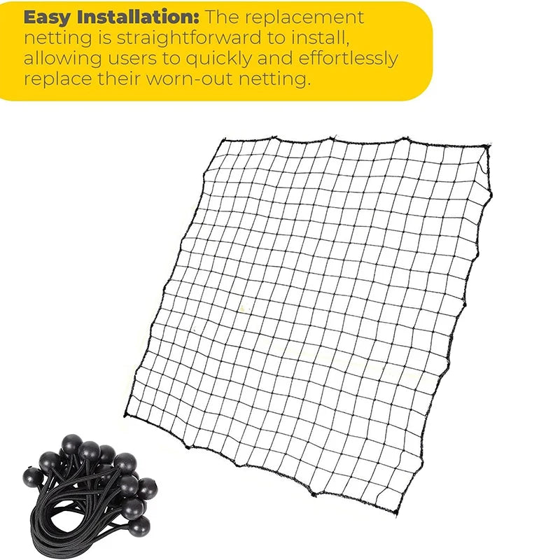 100x100CM Kickback Goalkeeper Football Rebound Net 20 Elastic Ropes Football Practice Net Target Goal Rebound Net Training Net