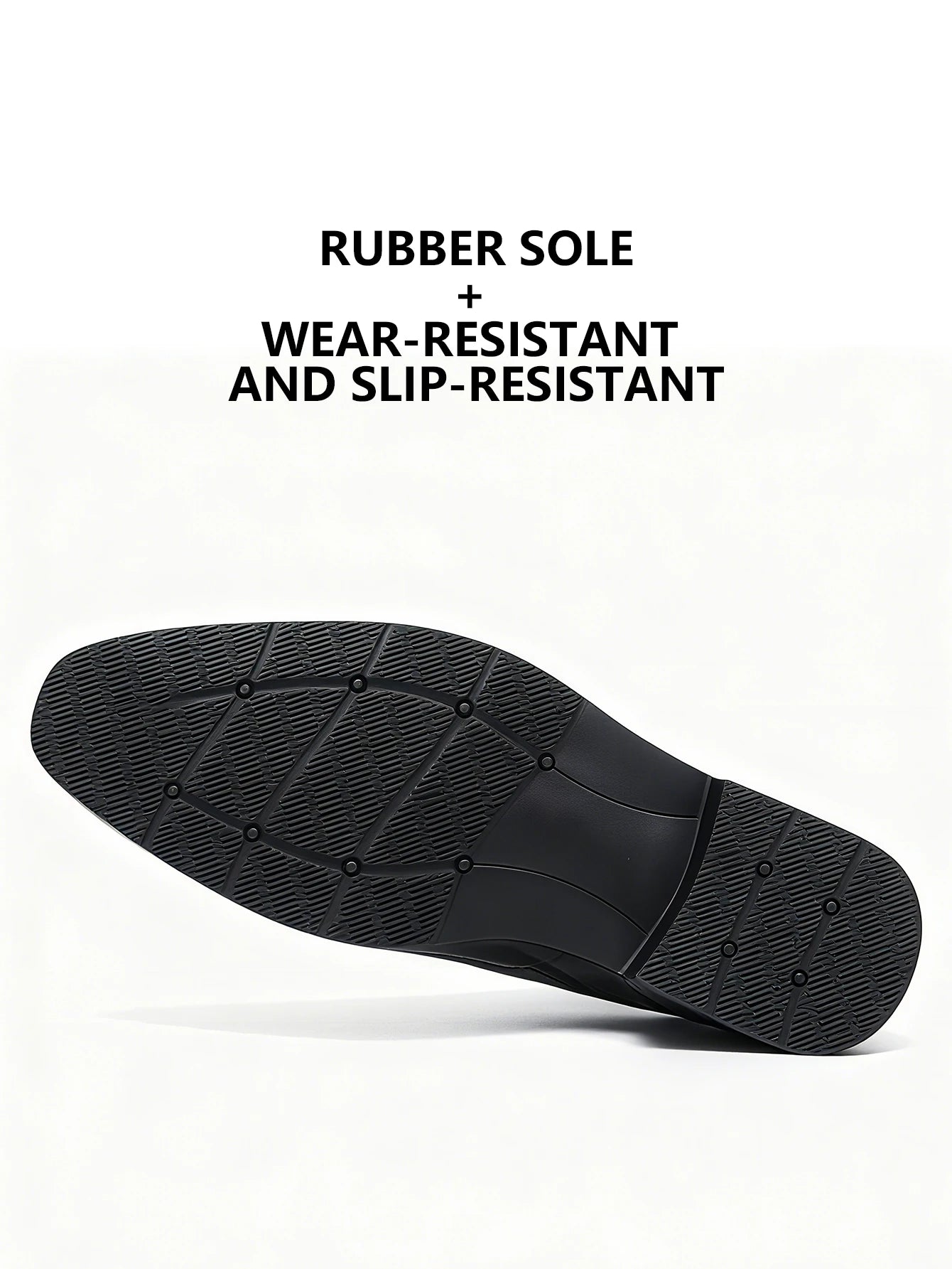 Men's Leather Monk Strap Pointed Toe Oxford Shoes With Buckle