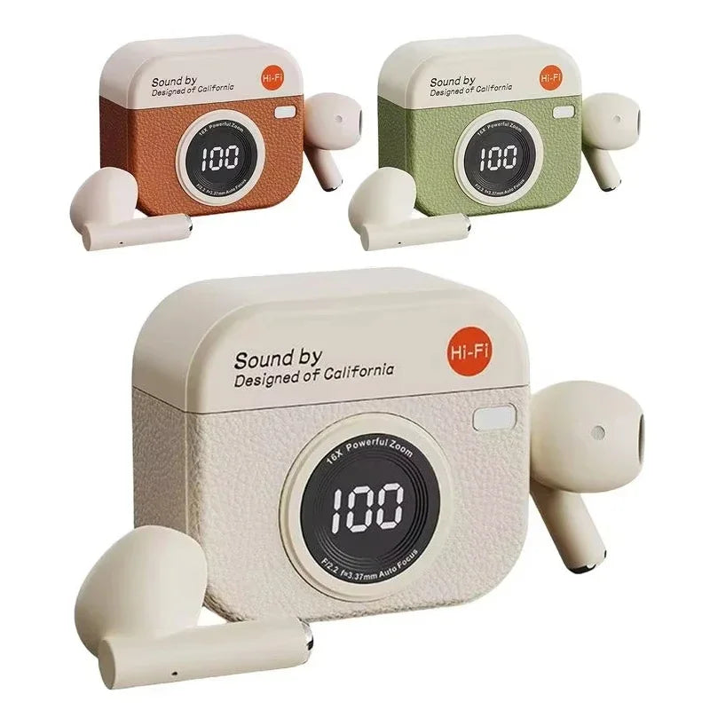 Q86 Bluetooth 5.3 Wireless Headphones Power LED Digital Display 24hours Endurance HiFi Gaming Headsets Waterproof Sports Earbuds