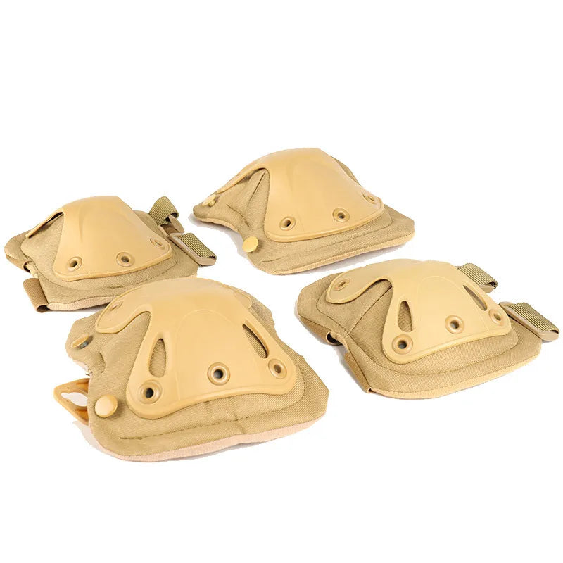 Outdoor Tactical Protective Gear 4pcs Knee Pads Elbow Pads For Cycling Mountaineering Hiking Outdoor Sports Protection