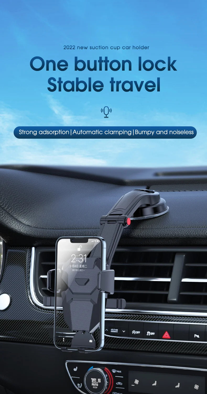 Car Phone Holder Stand Gravity Dashboard Phone Holder Universial Mobile Phone Support For iPhone 13 12 Pro Xiaomi Samsung