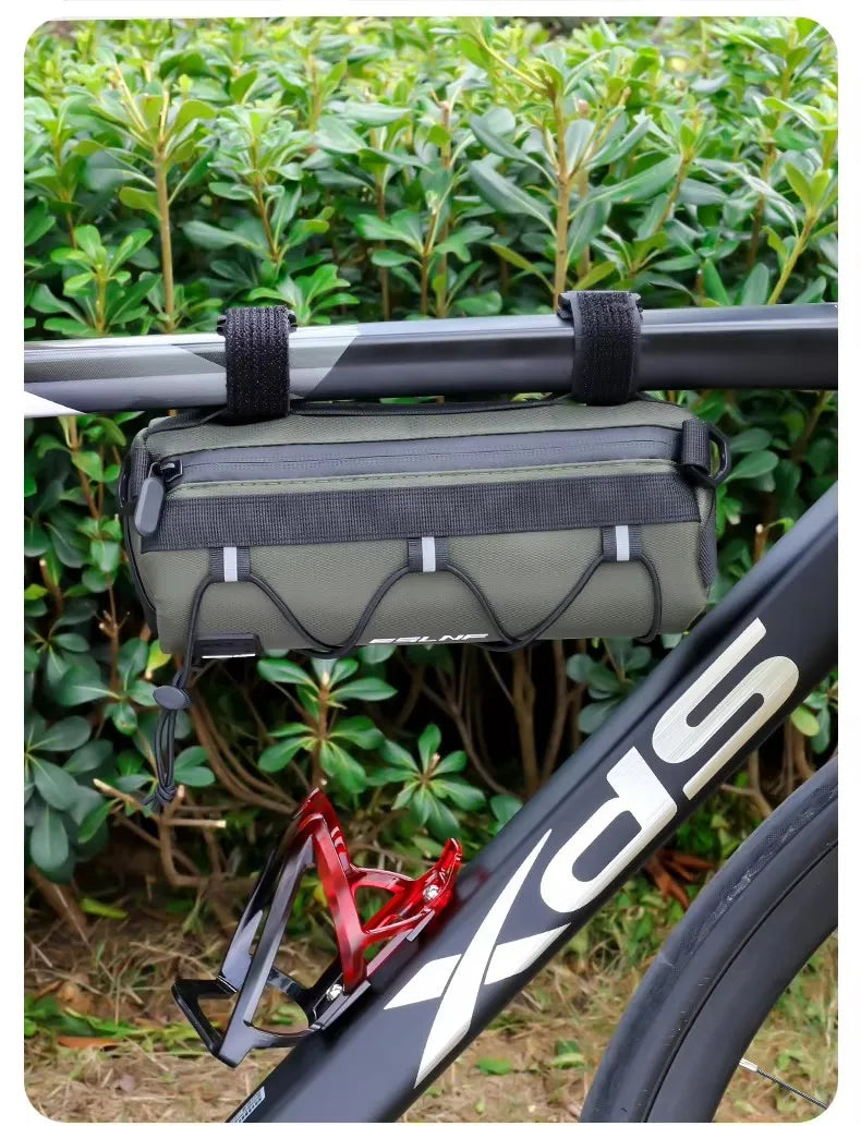 Waterproof Road Bicycle Handlebar Bag Multifunctional MTB Front Tube Bag Portable Frame Pannier Outdoor Shoulder bag