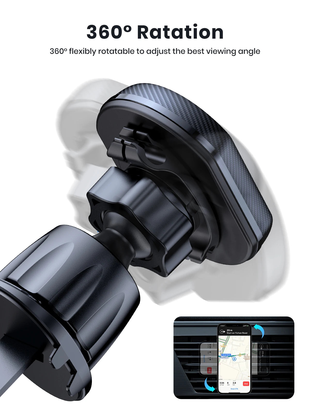 TOPK Magnetic Air Vent Car Phone Holder [Strong Magnet] Car Vent Mount Phone Stand Compatible with iPhone15 14 13 Samsung Xiaomi