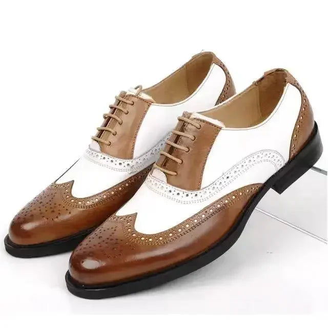 Men's Plus Size Lace Up Dress Shoes Point Toe Business Formal Wedding