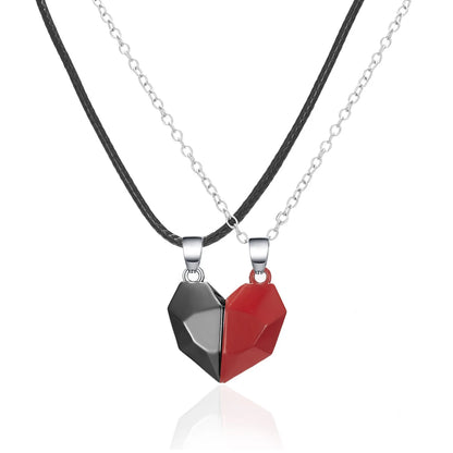 Heart ECG Pendant Necklace Stainless Steel And Zinc Alloy
