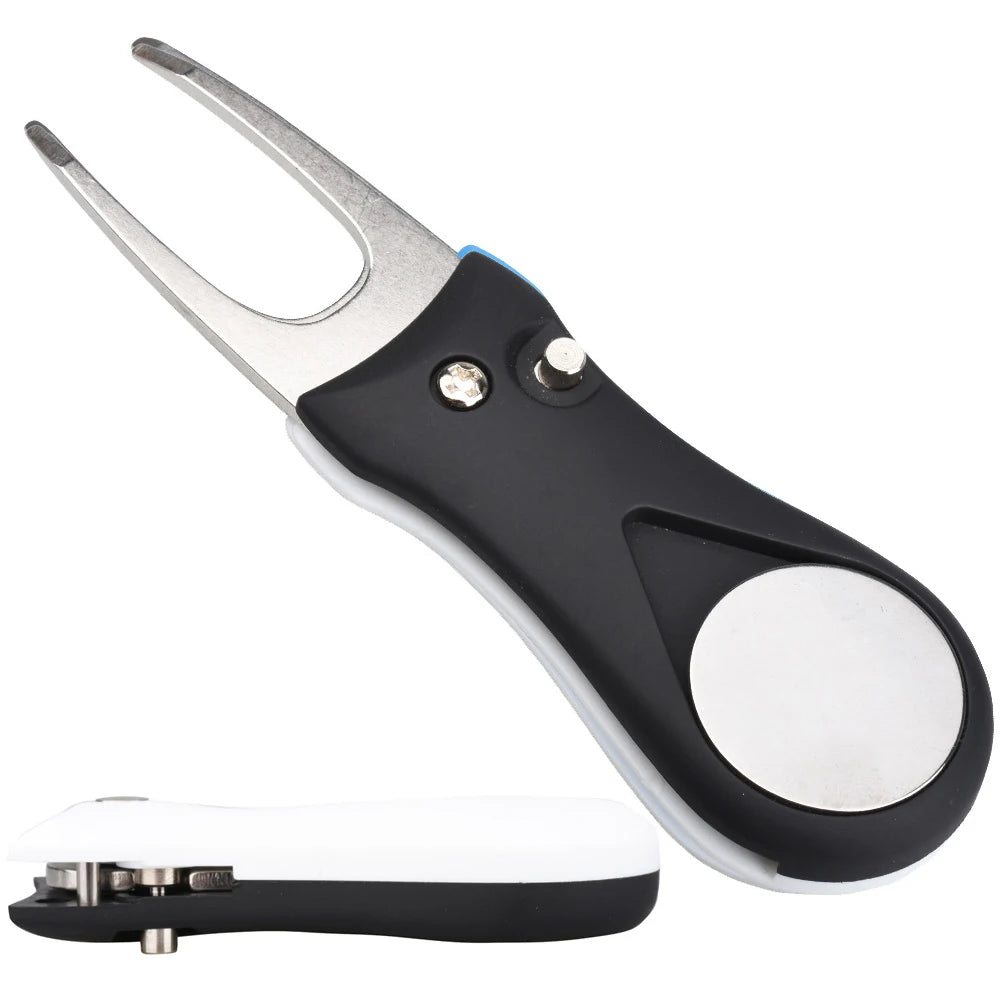 1pc Golf Divot Repair Tool With Ball Marker Pitch Mark Fork Golf Pitchfork Hot Sale Golf Accessories Putting Fork Golf Training