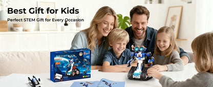 6-In-1 Steam Robot Building Kit With Remote Control For Kids