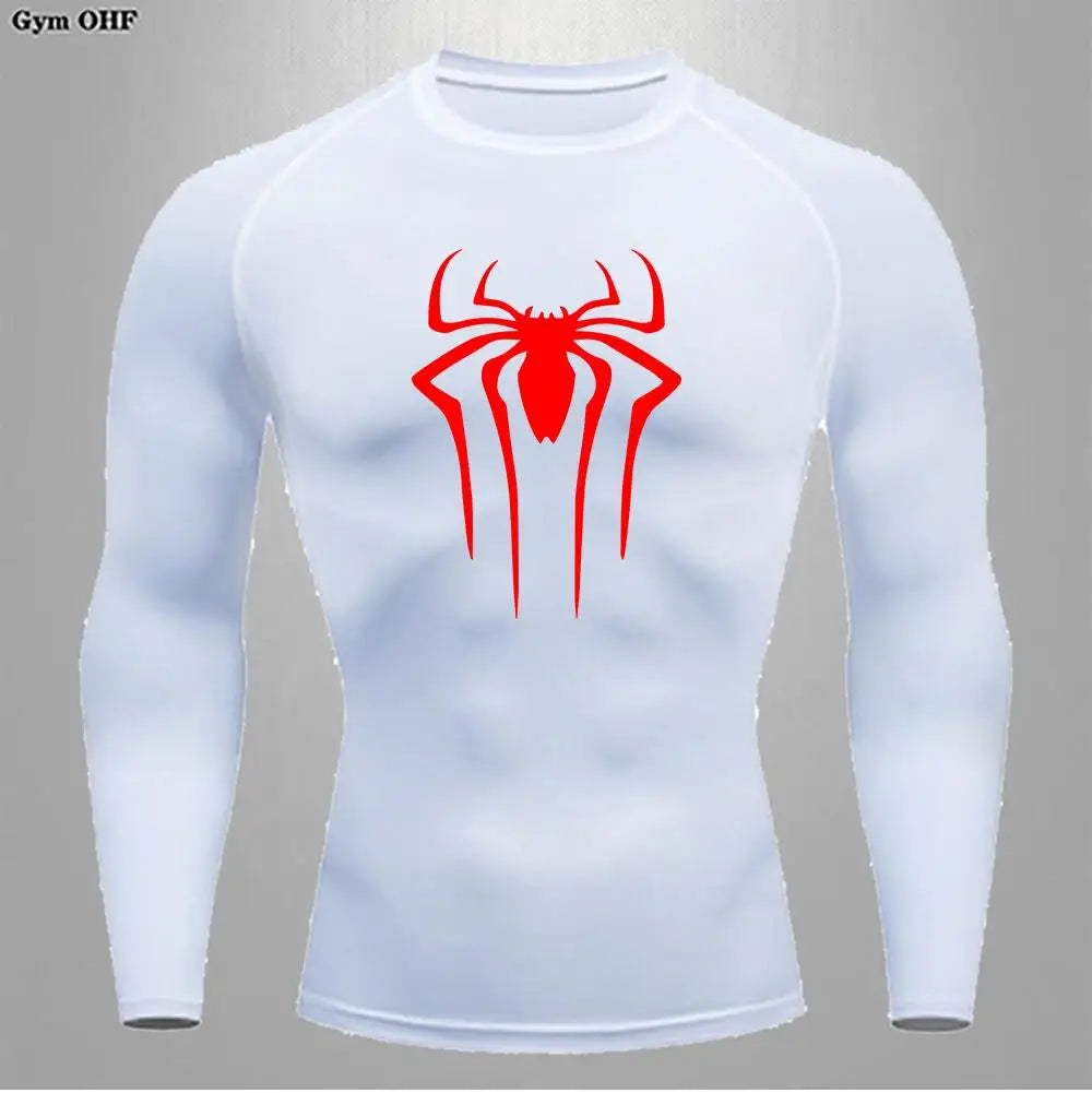 Spider Compression Shirt Mens Rashguard Fitness For Men Gym Sports T-Shirt Running Sweatshirt Outdoor Mountaineering Training