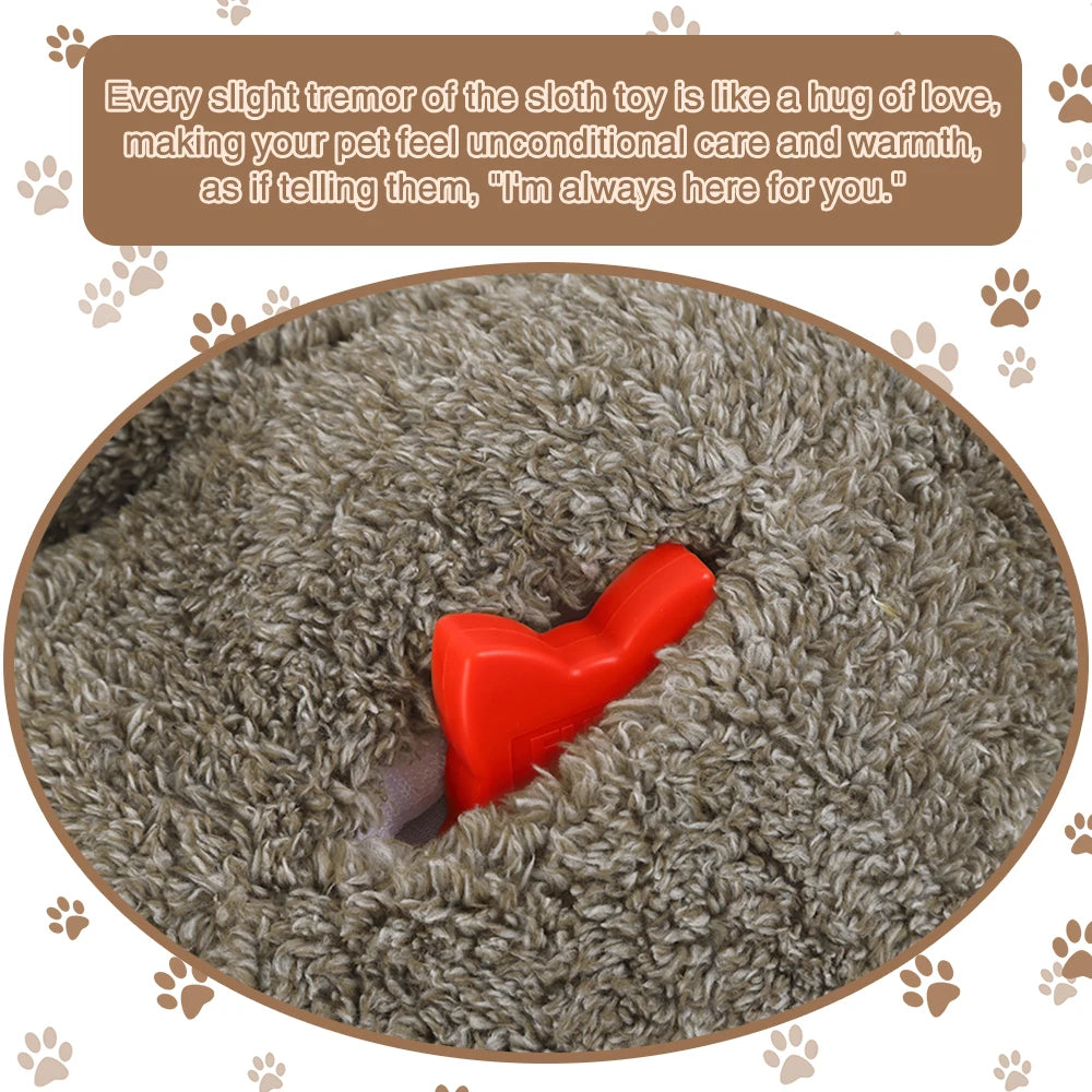 Dog Christmas Gift – Forest Sloth Puppy Heartbeat Toy for Stress Relief & Sleep