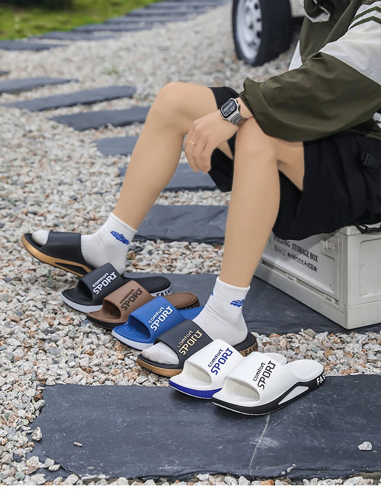 Men EVA Sandals Anti Slip Indoor Outdoor Slippers Breathable Shower