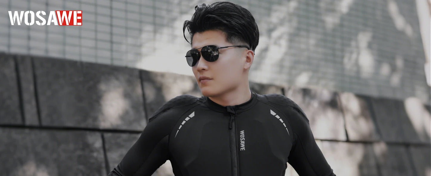 WOSAWE Motorcycle Jacket Full Body Armor Protection Jackets Motocross Racing Clothing Moto Riding Protectors CE Certification