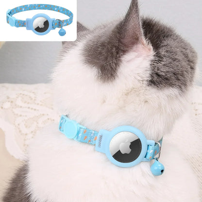 Pink Nylon Cat Collar With Bell For Tracking Device