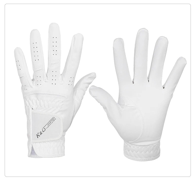 High Quality Golf Gloves Men's Gloves Left Hand Soft White Dark Grey Swing Training Granules Breathable Namib Gloves Non-slip