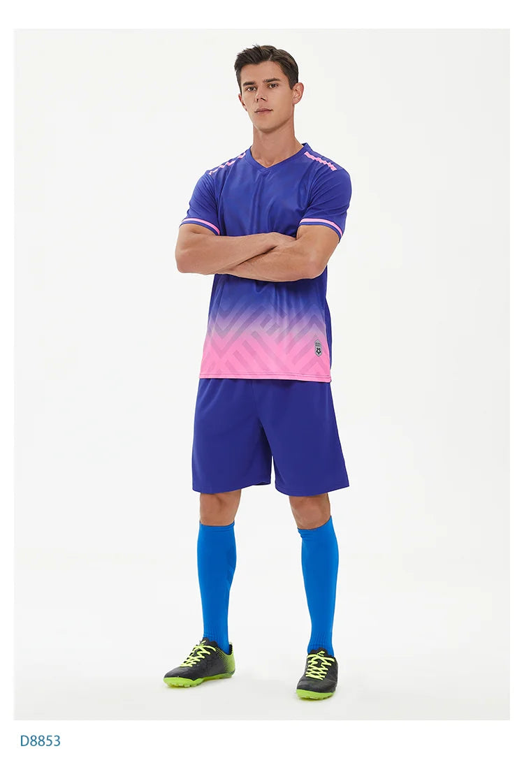 MAN Football Jerseys Team Training Customize Professional Women Soccer Uniform Adult Kids Futsal Quick-Drying Sportswear Outfit