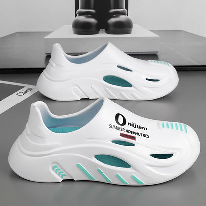 Mens Summer Beach Flip Flops EVA Sole Outdoor Casual