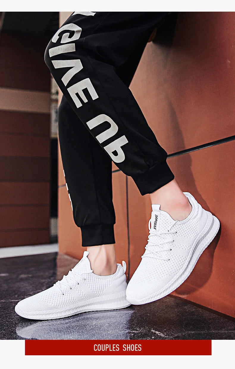 Unisex Breathable Running Shoes Lace Up Lightweight Casual Gym