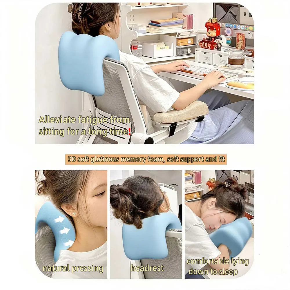 Office Workstation Chair Headrest Neck Pad for Sleeping And Napping-Backrest And Head Support Ergonomic Design for Neck Comfort