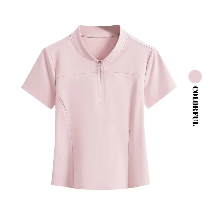 DRUR Women Tennis Skirt Set Summer Slim Fit Lightweight Gym Outfit 2 Piece Sport Top Skort Suit 2pcs Tracksuit Ladies Golf Wear