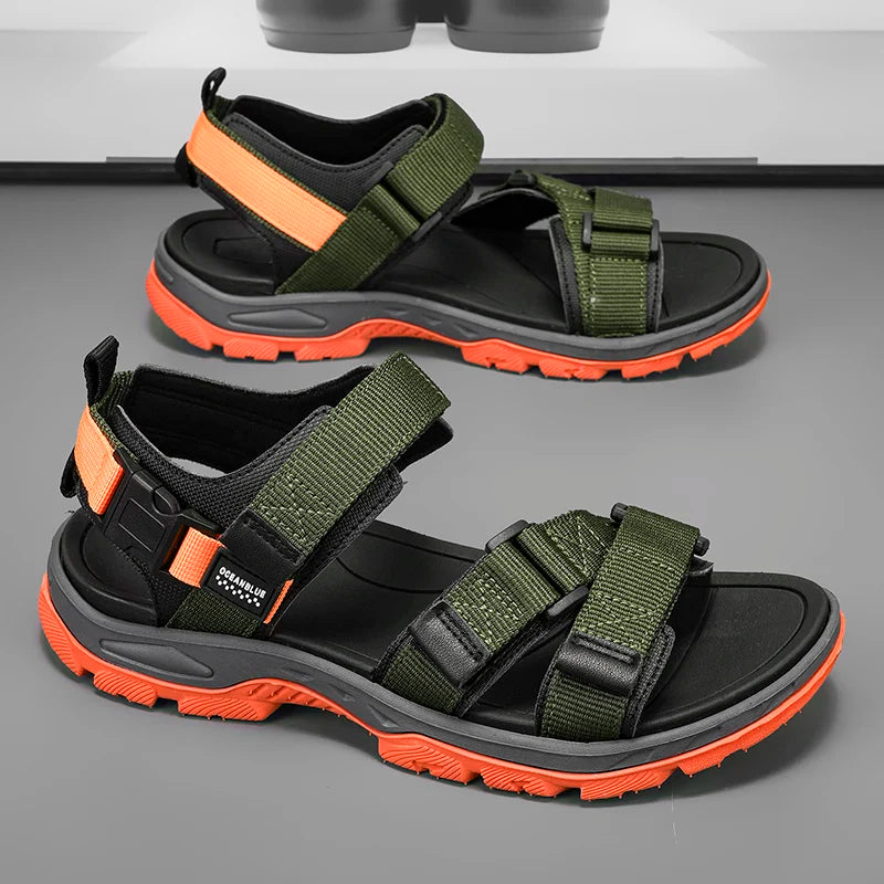 Men's Summer Polyester Sandals Lightweight Casual Beach Shoes