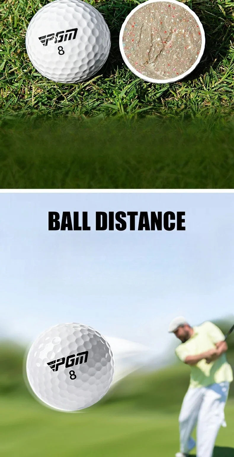 PGM 10pcs Golf Practice Range Special Double Layered Balls Strap Aiming Line High Rebound Long Distance Low Inverted Spin Q031