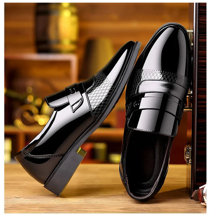 Mens Leather Oxford Dress Shoes Brogue Lace Up Formal Office