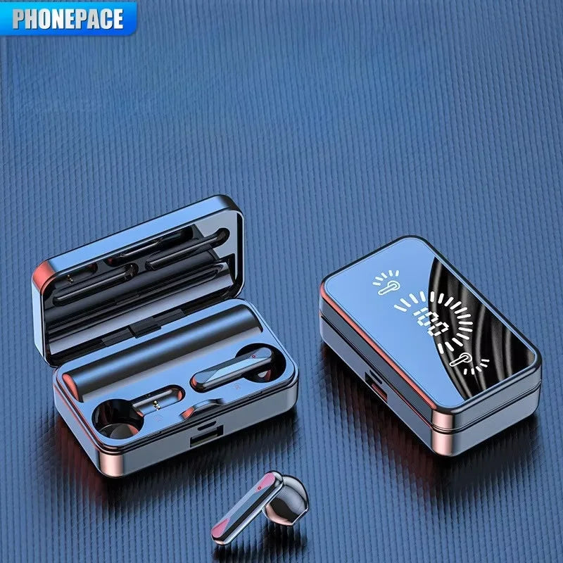 S20 Bluetooth Earphone Headphones Mirror Wireless Stereo Headset  with Digital DisplayTouch Control Sports Earbuds for Gaming